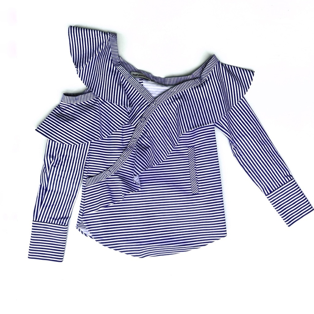 NWT Self Portrait Ruffled Button Down 2 - Picture 3 of 13